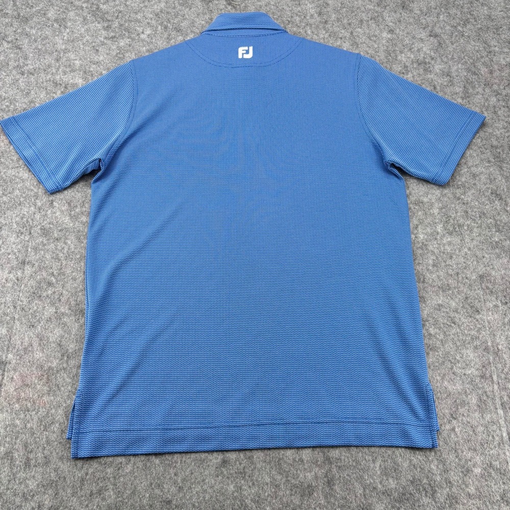 FootJoy Mens Athletic Fit Golf Polo Blue La Cantera Resort Spa Logo Size Medium - Picture 10 of 12